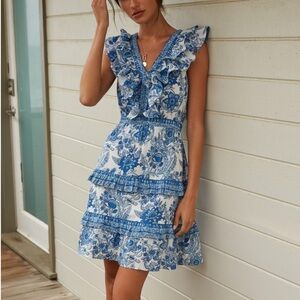 Ro's Garden Dante Ruffle Dress NWT Sz S